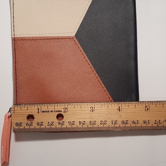 IPSY Glam Bag Brown Cream & Blue Cosmetic Bag  (BAG ONLY)‎ NWOT - Picture 5 of 6